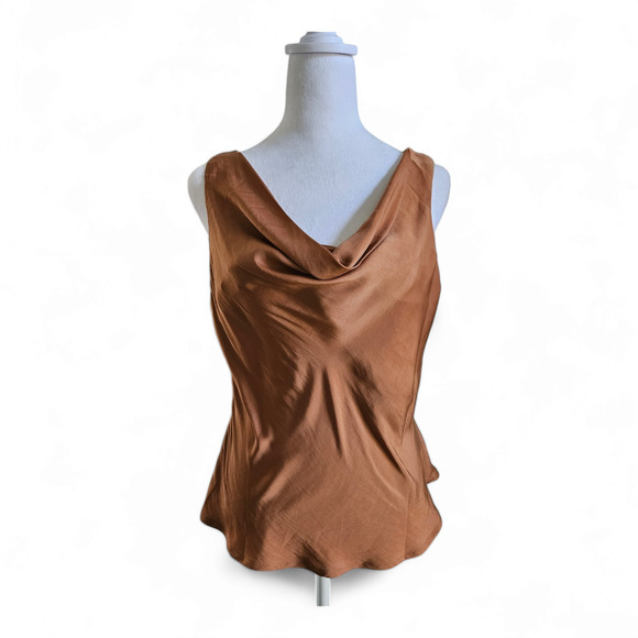 NWT Petal + Pup Size 6 Vinita Tank Top Rust Colored. Satin Feel - Picture 1 of 4